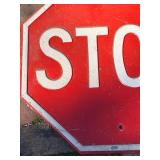 Vintage Stop Sign 24x24 - Red Octagonal & White STOP Letters