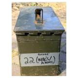 Vintage Gas Mask & Military Ammo Box