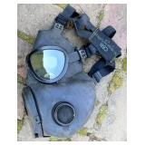 Vintage Gas Mask & Military Ammo Box