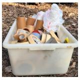 Scotch DT30 Dual-Tac Tape, Masking Tape and 3M Plastic in Plastic Bin
