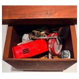 Wooden Shoe Shine Box & Accessories - 13 x 10 x 10 in