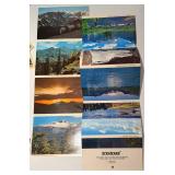 Vintage Leather Messenger Bag & Postcard Collection