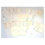 Vintage Leather Messenger Bag & Postcard Collection