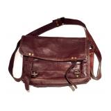 Vintage Leather Messenger Bag & Postcard Collection