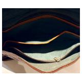 Vintage Leather Messenger Bag & Postcard Collection