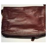 Vintage Leather Messenger Bag & Postcard Collection