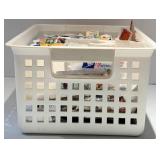 Postage Stamps in Plastic Bin - Mixed Countries