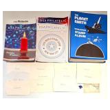 World Stamp Collection with 4 USA Philatelic Books & Planet Earth Album