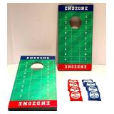 Endzone Cornhole Board Set - 2 Boards 20 x 10.5 in with 8 Toss N