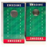 Endzone Cornhole Board Set - 2 Boards 20 x 10.5 in with 8 Toss N