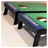 Endzone Cornhole Board Set - 2 Boards 20 x 10.5 in with 8 Toss N