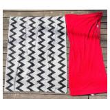 Coleman Zip-Up Blanket Sleep Bag - Gray Zigzag Wool Blanket 52x66