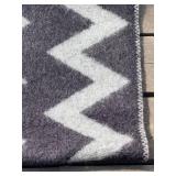 Coleman Zip-Up Blanket Sleep Bag - Gray Zigzag Wool Blanket 52x66