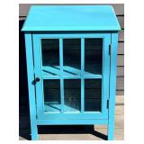Blue Display Cabinet with Tempered Glass