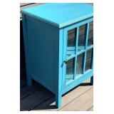 Blue Display Cabinet with Tempered Glass
