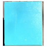 Blue Display Cabinet with Tempered Glass