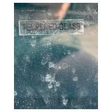 Blue Display Cabinet with Tempered Glass