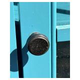 Blue Display Cabinet with Tempered Glass