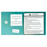 Blue Display Cabinet with Tempered Glass