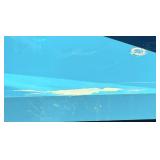 Blue Display Cabinet with Tempered Glass