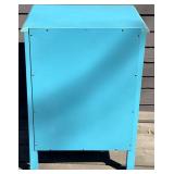 Blue Display Cabinet with Tempered Glass