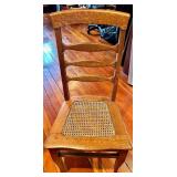 Ladder-Back Dining Chairs & Caned Seats - Pair matches Lot 35
