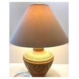 Ceramic Woven Pattern Table Lamp with Linen Shade ( matches lot #162)
