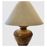 Ceramic Woven Pattern Table Lamp with Linen Shade ( matches lot #162)