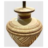 Ceramic Woven Pattern Table Lamp with Linen Shade ( matches lot #162)