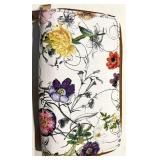 Kate Klein White Canvas Tote & Black Leather Handbag & Floral Wallet