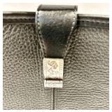 Kate Klein White Canvas Tote & Black Leather Handbag & Floral Wallet