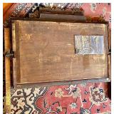 Tall Dresser & Mirror- Dark Wood Finish