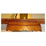 Tall Dresser & Mirror- Dark Wood Finish