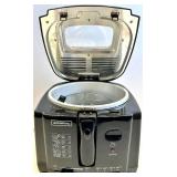 Gourmet Living Countertop Deep Fryer & Mesh Basket - Black