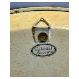 Colonial Accents Palm Tree Plate & Blue Enamel Cookware Set - Vision 5L Pink Casserole