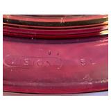 Colonial Accents Palm Tree Plate & Blue Enamel Cookware Set - Vision 5L Pink Casserole