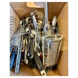 Kitchen Utensil Collection - Assorted Knives, Graters, Scissors & Tools
