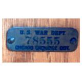 Vintage U.S. War Dept Chicago Ordnance Oak Table