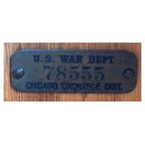 Vintage U.S. War Dept Chicago Ordnance Oak Table