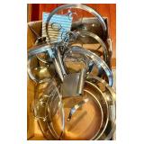 Pots & Pans - Assorted Stainless Steel Kitchen Cookware with Lids & Accessories