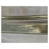 Giorgio Armani Paris Tote Bag - Gray Nylon with Leather Trim - Removable Shoulder Strap