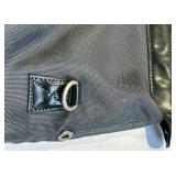 Giorgio Armani Paris Tote Bag - Gray Nylon with Leather Trim - Removable Shoulder Strap