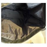 Giorgio Armani Paris Tote Bag - Gray Nylon with Leather Trim - Removable Shoulder Strap