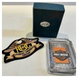 Harley-Davidson HOG Patch & Diamond-Plate Tray Collectible Box
