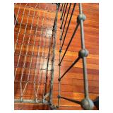 Vintage Iron Crib Frame & Rails - with Wheels