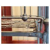 Vintage Iron Crib Frame & Rails - with Wheels