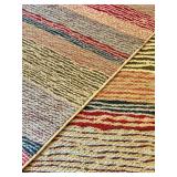 Area Rug - Multicolor Stripe Pattern - Modern Home Decor Accent with matching Runner