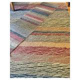 Area Rug - Multicolor Stripe Pattern - Modern Home Decor Accent with matching Runner