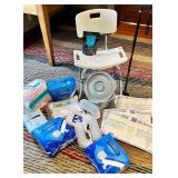 Shower Chair with Backrest, White Bath Safety Seat & Incontinence Supplies