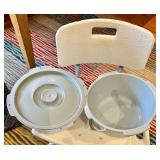 Shower Chair with Backrest, White Bath Safety Seat & Incontinence Supplies